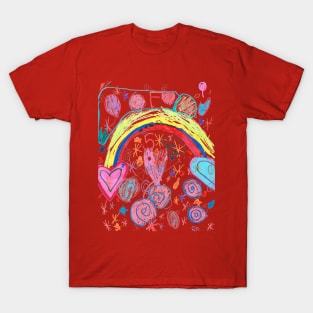 Rainbow Hearts - Homeschool Art Class 2021/22 Artist Collab T-Shirt T-Shirt